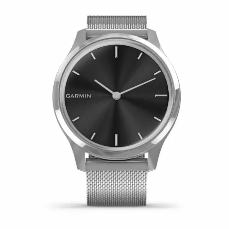 Смарт-часы Garmin VIVOMOVE LUXE серебристый с серебристым ремешком - Фото 3