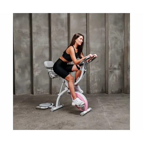 Велотренажер X-Bike DFC DavCreator Max PRO, бело-розовый - Фото 20