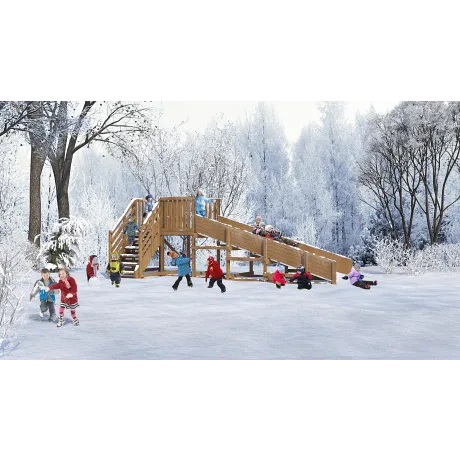 Зимняя заливная горка MoyDvor Снежинка-1 (SWAN-1) - Фото 2