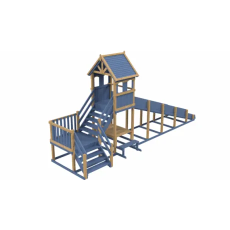 Зимняя деревянная заливная горка "Выше всех" Теремок 2, масло - Фото 3