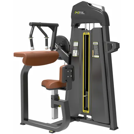 Трицепс-машина сидя. Прямая парта DHZ Seated Tricep - Flat Стек 64 кг E-1027В - Фото 6