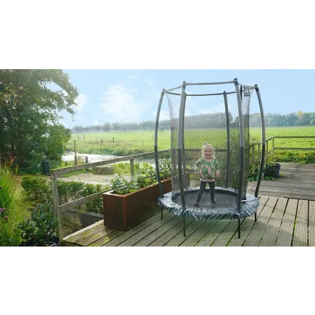 Батут Exit Toys Тигги 140 см черный с защитной сеткой - Фото 8