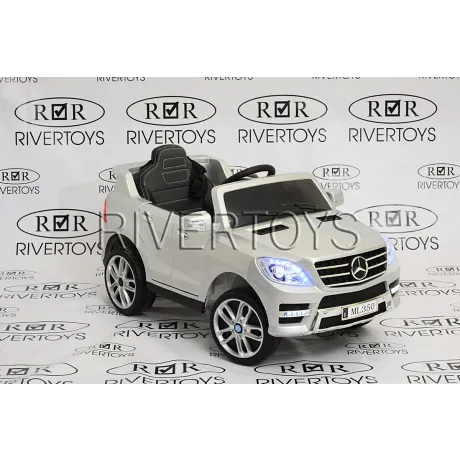 Электромобиль RiverToys Mercedes-Benz ML350 белый - Фото 2