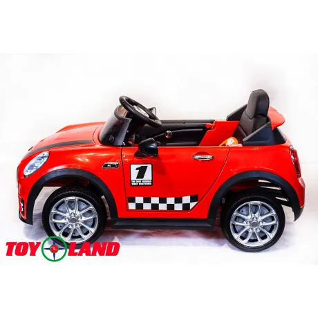 Электромобиль ToyLand Mini Cooper HL 198 красный - Фото 4