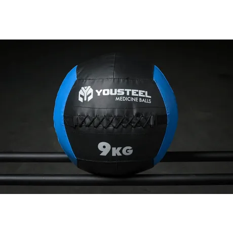 Медбол Yousteel 9 кг, со шнуровкой