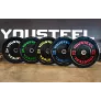 Диски для штанги каучуковые бамперные Yousteel черные 25 кг - Фото 2