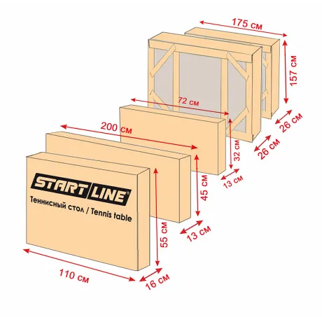Теннисный стол Start Line City Park Outdoor - Фото 5