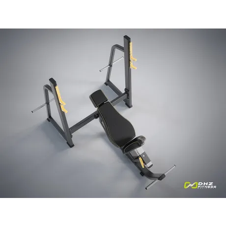 Скамья-стойка для жима под углом вверх DHZ Olympic Bench Incline E-1042В - Фото 10