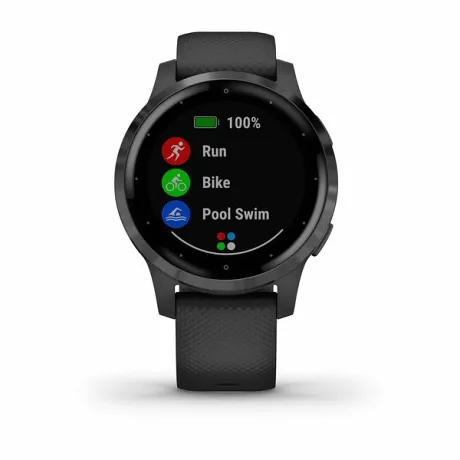 Смарт-часы с GPS Garmin VIVOACTIVE 4S черные с серым безелем - Фото 7