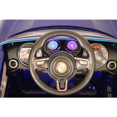 Электромобиль RiverToys Porsche Macan O005OO VIP (синий глянцевый) - Фото 6