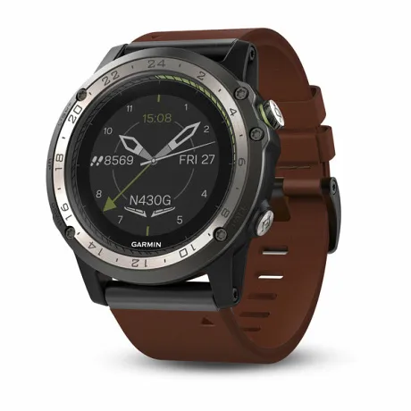 Элитные авиационные часы Garmin D2 Charlie с кожаным ремешком