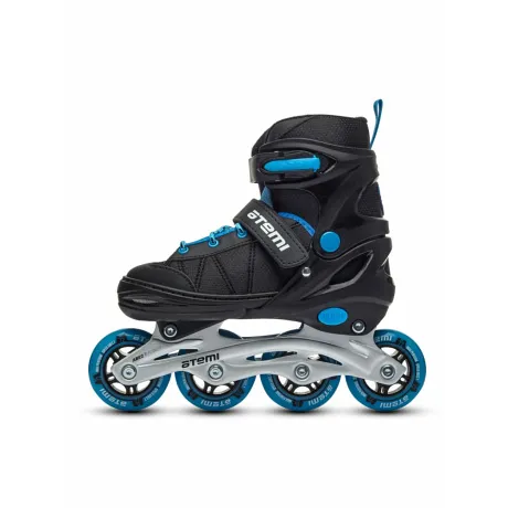 Ролики раздвижные Atemi, AIS01BL, L (38-41), PU72, 82A, ABEC-7 Carbon, SB, черно-синие - Фото 4