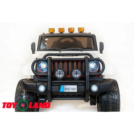 Электромобиль ToyLand Jeep WHE 1688 4Х4 белый - Фото 2