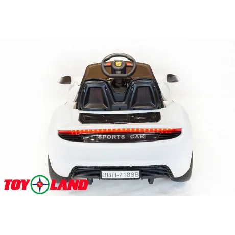 Электромобиль ToyLand Porsche Sport mini BBH 7188 белый - Фото 6