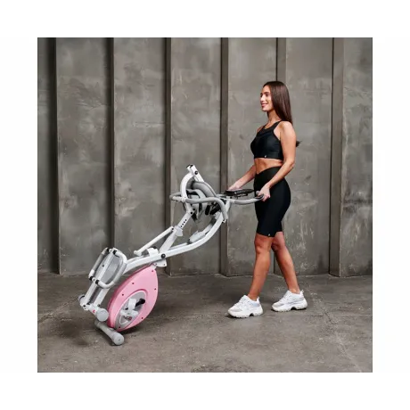 Велотренажер X-Bike DFC DavCreator Max PRO, бело-розовый - Фото 30