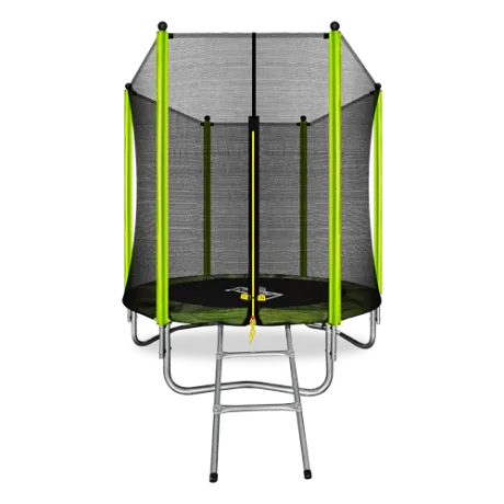 Батут с внешней сеткой и лестницей ARLAND 6FT (Light Green)
