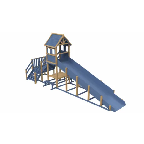 Зимняя деревянная заливная горка "Выше всех" Теремок 2, масло - Фото 2