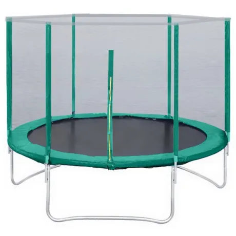 Батут КМС Trampoline 12 с защитной сеткой диаметр 3,7 м зеленый