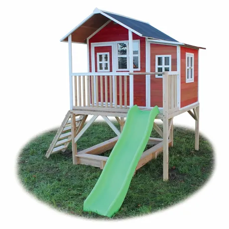 Игровой дом Exit Toys с горкой 550 красный - Фото 3