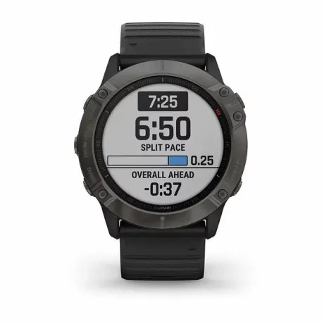 Часы Garmin FENIX 6X Sapphire серый DLC с черным ремешком - Фото 10